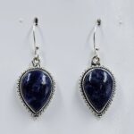 Sodalite 1.25" 925 Sterling Silver Earrings (REXT157-156)