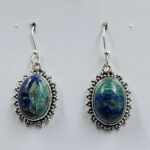 Chrysocolla 1.25" 925 Sterling Silver Earrings (RS19-362)
