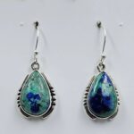 Chrysocolla 1.25" 925 Sterling Silver Earrings (RS19-363)