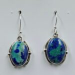 Chrysocolla 1.25" 925 Sterling Silver Earrings (RS19-364)