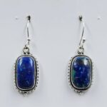 Chrysocolla 1.25" 925 Sterling Silver Earrings (RS19-365)