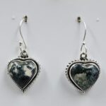 Tree Agate 1.25" 925 Sterling Silver Earrings (REXT156-46)
