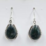 Moss Agate 1.25" 925 Sterling Silver Earrings (RS19-420)