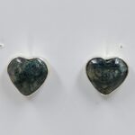 Moss Agate 0.6" 925 Sterling Silver Stud Earrings (RS19-425)