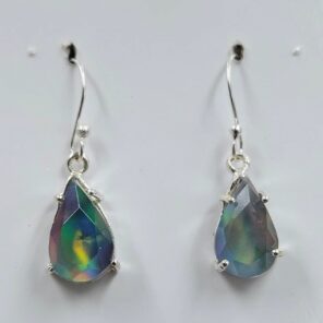 Aurora Opal 1.25" 925 Sterling Silver Earrings (REXT157-62)