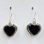 Black Onyx 1.25" 925 Sterling Silver Earrings (REXT157-178)