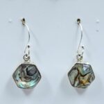 Abalone Shell Doublet 1" 925 Sterling Silver Earrings (REXT156-86)