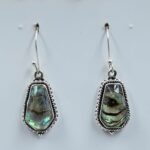 Abalone Shell Doublet 1.25" 925 Sterling Silver Earrings (REXT156-87)