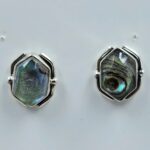 Abalone Shell Doublet 0.6" 925 Sterling Silver Stud Earrings (REXT156-90)