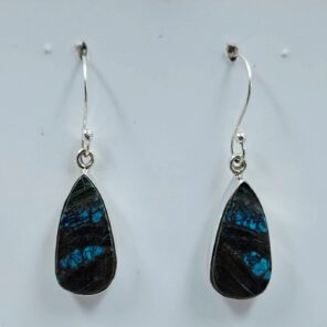 Shattuckite 1.25" 925 Sterling Silver Earrings (REXT156-102)