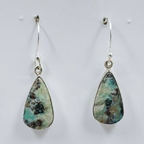 Shattuckite 1.25" 925 Sterling Silver Earrings (REXT156-103)