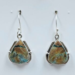 Shattuckite 1.25" 925 Sterling Silver Earrings (REXT156-105)