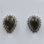 Purple Labradorite 0.6" 925 Sterling Silver Stud Earrings (REXT156-127)