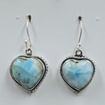 Larimar 1.25" 925 Sterling Silver Earrings (RS19-368)