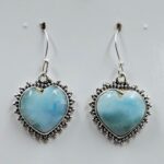 Larimar 1.25" 925 Sterling Silver Earrings (RS19-369)