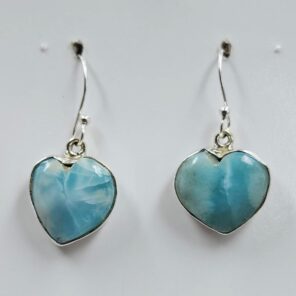 Larimar 1.25" 925 Sterling Silver Earrings (RS19-371)