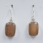 Peach Moonstone 1.25" 925 Sterling Silver Earrings (RS19-389)
