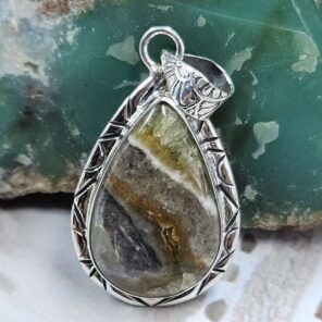 Septarian 925 Sterling Silver Pendant (RS7-417)