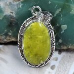 Lizardite 925 Sterling Silver Pendant (RS7-412)