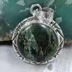 Green Opal 925 Sterling Silver Pendant (RS7-422)