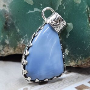Blue Opal 925 Sterling Silver Pendant (RS7-421)