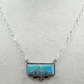 Mohave Turquoise 925 Sterling Silver Necklace (REXT129-20)