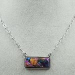 Pink Dahlia Turquoise 925 Sterling Silver Necklace (REXT129-15)