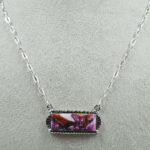 Pink Dahlia Turquoise 925 Sterling Silver Necklace (REXT129-13)