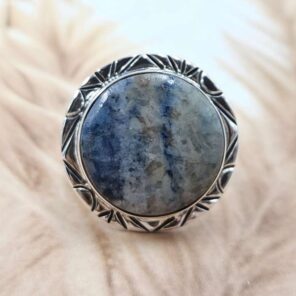 Sodalite Size US 7 925 Sterling Silver Ring (REXT29-503)