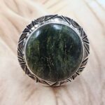 Green Opal Size US 7 925 Sterling Silver Ring (REXT29-509)