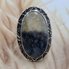 Sodalite Size US 7 925 Sterling Silver Ring (REXT29-502)