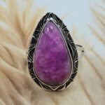 Pink Rainbow Moonstone Size US 10 925 Sterling Silver Ring (REXT29-490)
