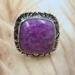 Pink Rainbow Moonstone Size US 7 925 Sterling Silver Ring (REXT29-489)