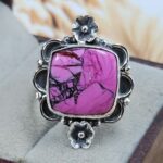 Cherry Blossom Turquoise Size US 9 925 Sterling Silver Ring (REXT162-89)