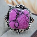 Cherry Blossom Turquoise Size US 10 925 Sterling Silver Ring (REXT162-76)