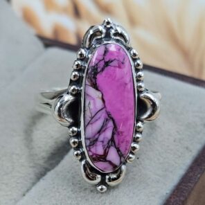 Cherry Blossom Turquoise Size US 9 925 Sterling Silver Ring (REXT162-92)