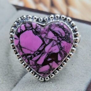 Cherry Blossom Turquoise Size US 11 925 Sterling Silver Ring (REXT162-95)