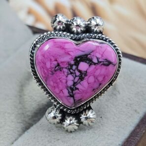 Cherry Blossom Turquoise Size US 10 925 Sterling Silver Ring (REXT162-73)