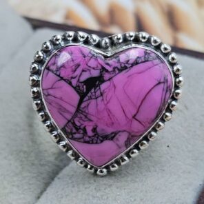 Cherry Blossom Turquoise Size US 7 925 Sterling Silver Ring (REXT162-83)