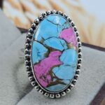 Cotton Candy Turquoise Size US 8 925 Sterling Silver Ring (REXT162-25)