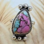Cotton Candy Turquoise Size US 8 925 Sterling Silver Ring (REXT162-27)
