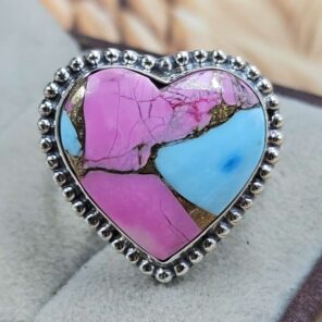 Cotton Candy Turquoise Size US 9 925 Sterling Silver Ring (REXT162-30)