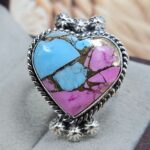 Cotton Candy Turquoise Size US 10 925 Sterling Silver Ring (REXT162-31)