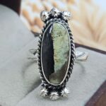 Black Jack Turquoise Size US 11 925 Sterling Silver Ring (RS67-251)