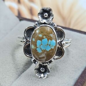 Mine 8 Turquoise Size US 10 925 Sterling Silver Ring (RS67-280)