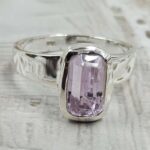 Kunzite Cut 925 Sterling Silver Ring (RS12-306)