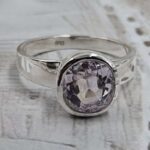 Kunzite Cut 925 Sterling Silver Ring (RS12-302)