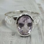 Kunzite Cut 925 Sterling Silver Ring (RS12-305)
