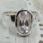 Kunzite Cut 925 Sterling Silver Ring (RS12-303)