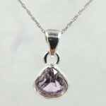 Kunzite Cut 925 Sterling Silver Pendant (RS12-297)